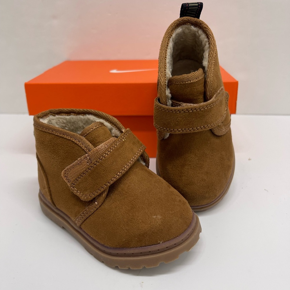 Kat & Jack Brown Kids Shoes with Velcro Strap - Picture 14 of 16